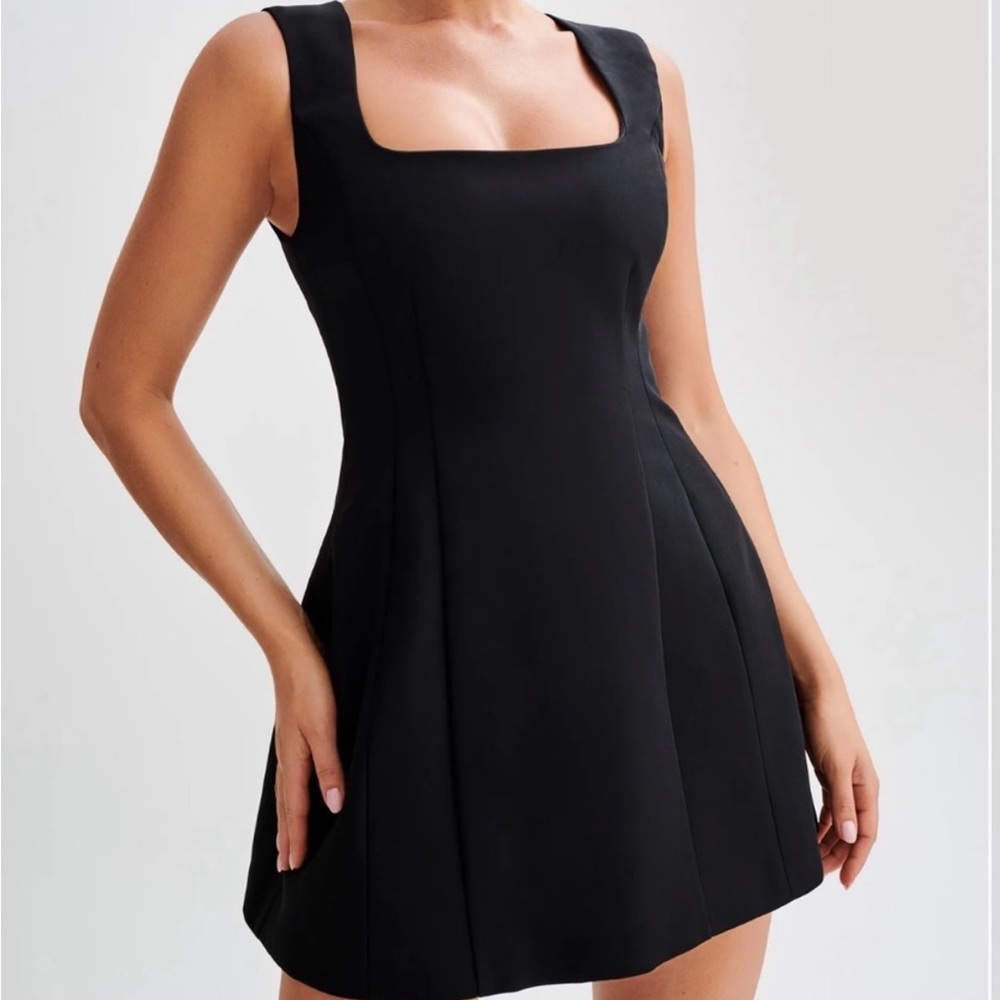 Meshki Black Lysandre Crepe Mini Dress